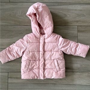 Baby Gap Pink Hooded Puffer Jacket